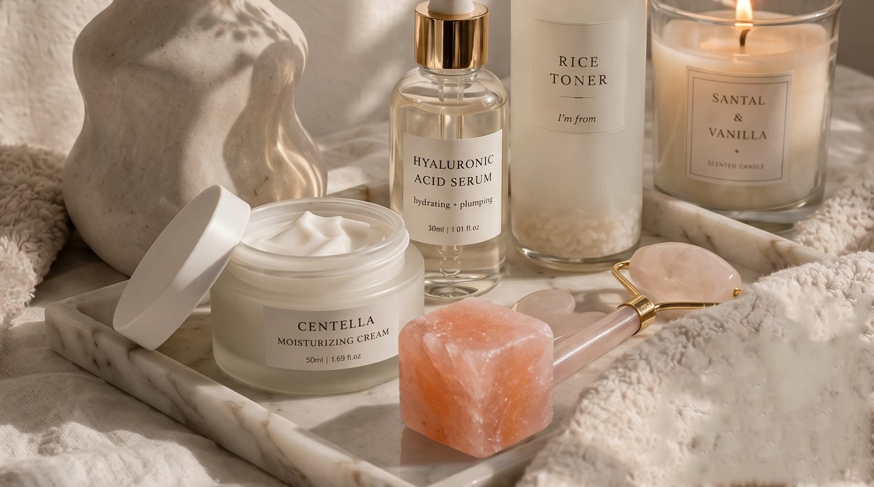 Spa private label tub with clinical white and gold accents